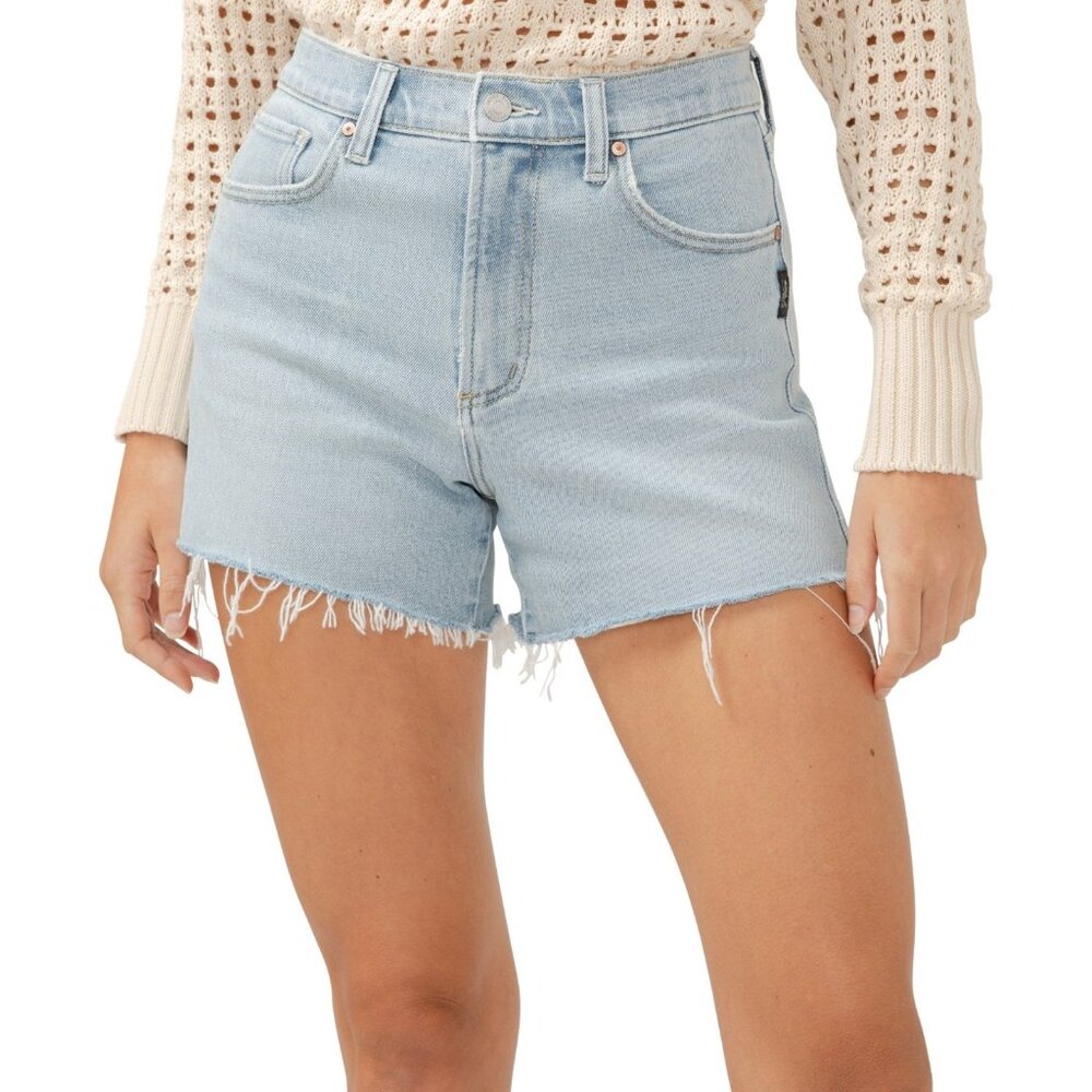 Silver Jeans Womens Sure Thing High Rise Shorts Size 34 Light Wash